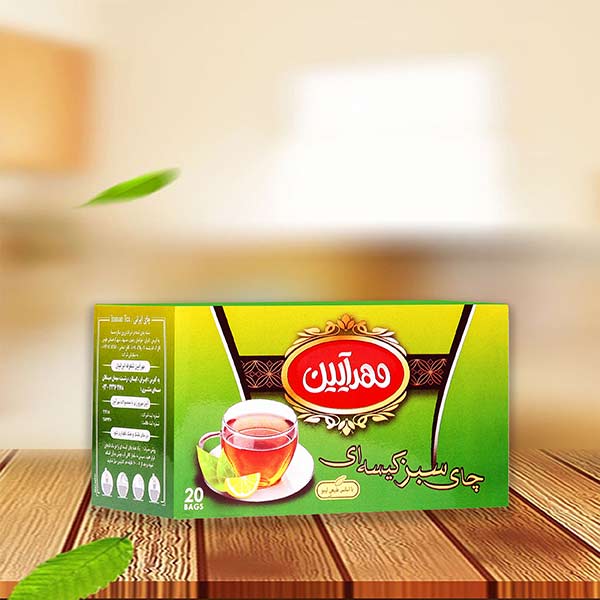 چای سبز کیسه ای لیمویی ، چای سبز کیسه ای با طعم لیمو ، چای سبز لیمویی 