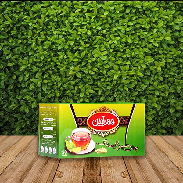 چای سبز کیسه ای لیمویی ، چای سبز کیسه ای با طعم لیمو ، چای سبز لیمویی 