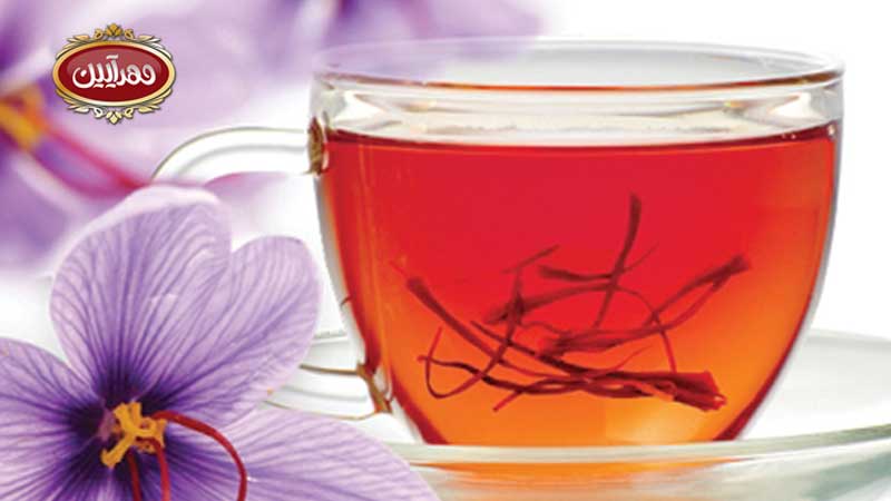خواص چای زعفران | چای زعفران | فواید چای زعفران | چای مهرآیین | زعفران مهرآیین | مهرآیین | محصولات مهرآیین